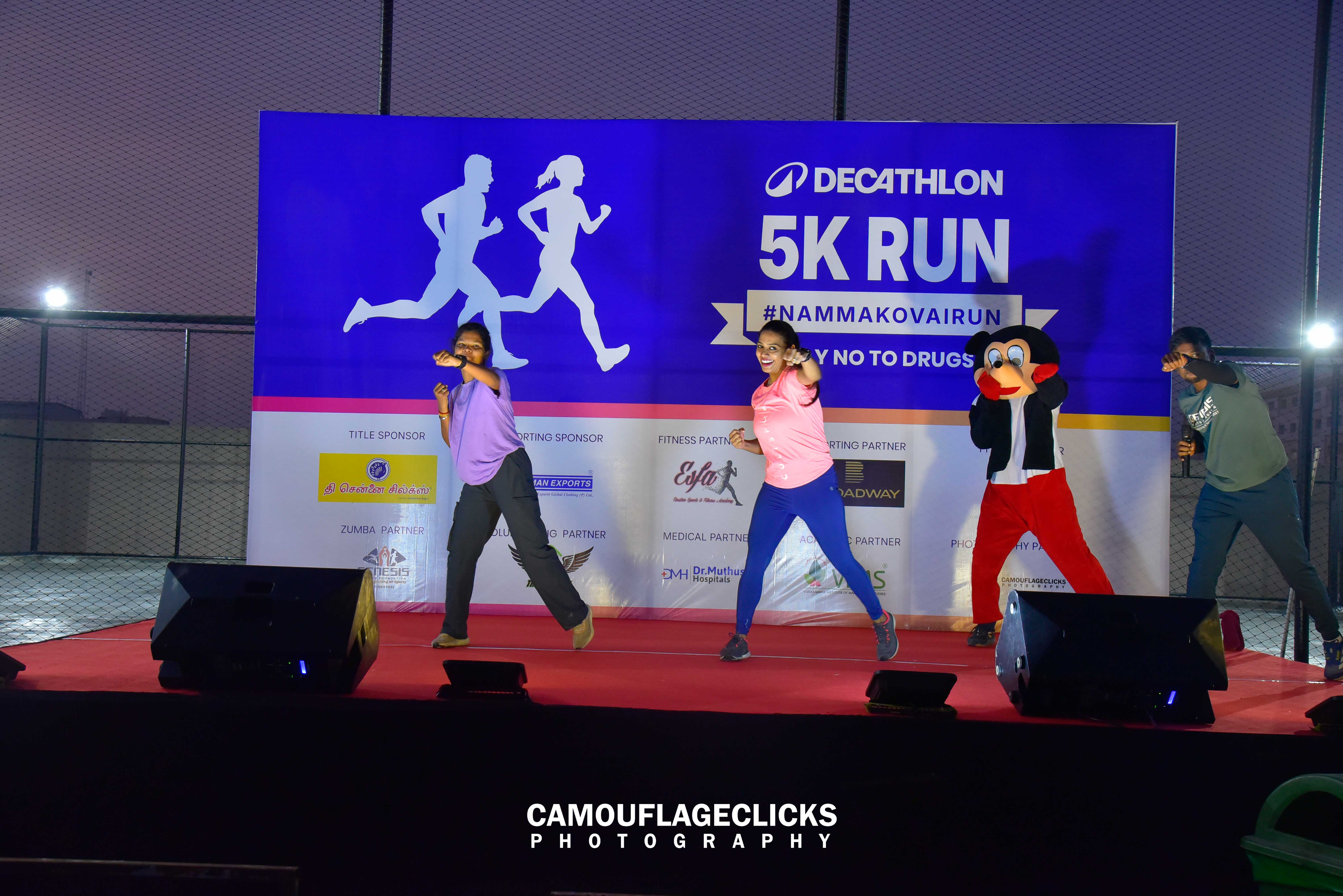 decathlon marathon photos, 5k run, say no to drugs, decathlon opening ceremony coimbatore