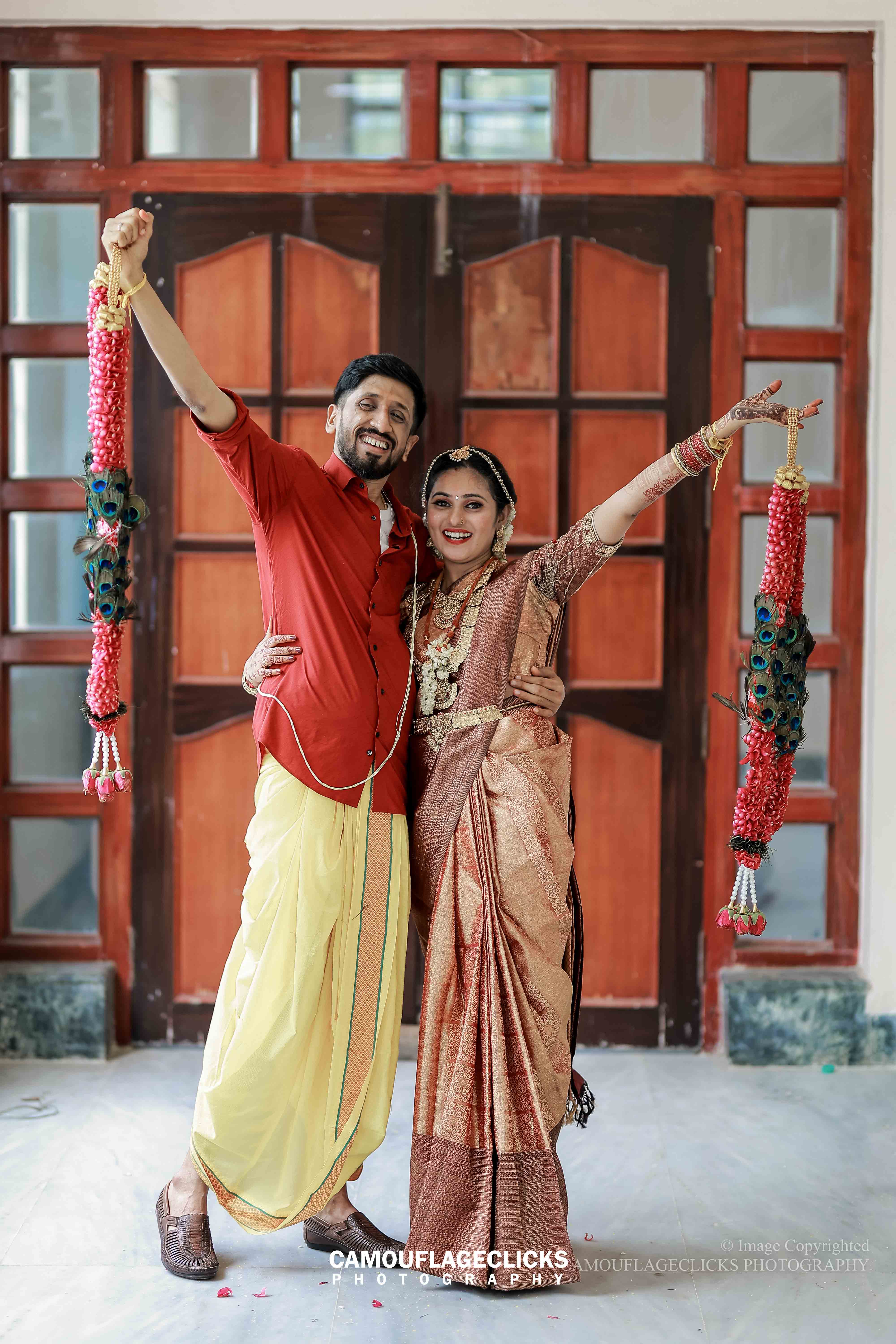 Rajkumar Krittika marriage ceremony, Coimbatore couple shoot, elegant wedding portraits, traditional marriage photography, emotional wedding moments, couple photography in Coimbatore, Indian wedding highlights, South Indian marriage, creative wedding clic